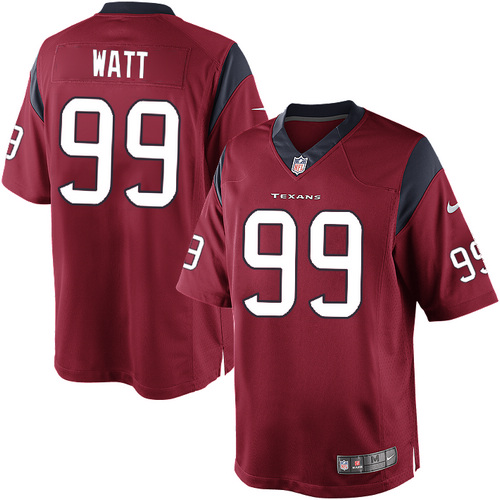 Men's Limited J.J. Watt Nike Jersey Red Alternate - #99 NFL Houston Texans